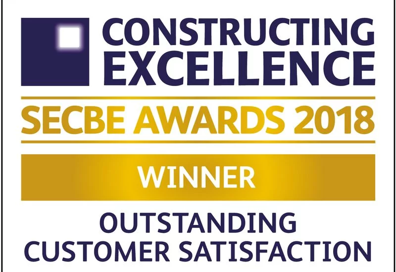 Phelan wins the Outstanding Customer Satisfaction Award at the Constructing Excellence SECBE Awards 2018
